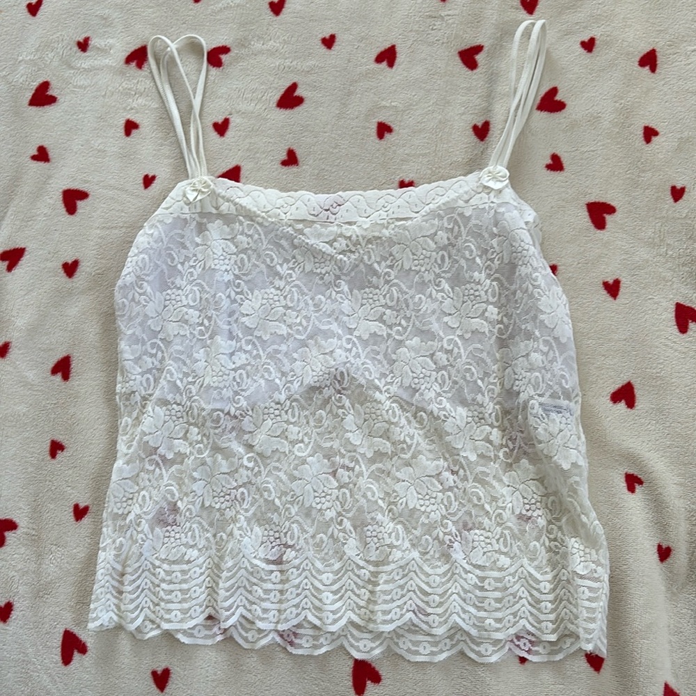 floral white tank top